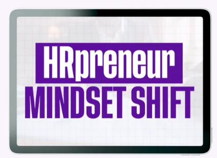Tablet mockup of the HRpreneur Mindset Shift bonus