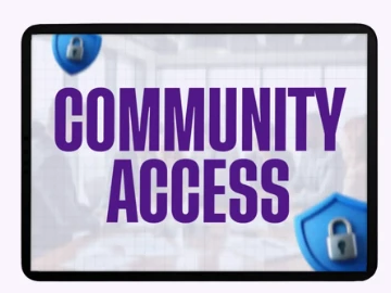 Tablet mockup of the Community Access bonus